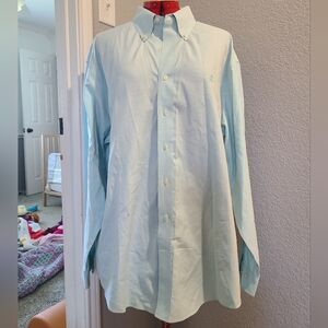 Brooks Brothers Original Polo Shirt Regular Fit Light Blue Button Down Shirt XL
